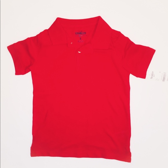 NEW OSHKOSH B’GOSH Red Polo Collared Shirt-Size 6 - Picture 1 of 3